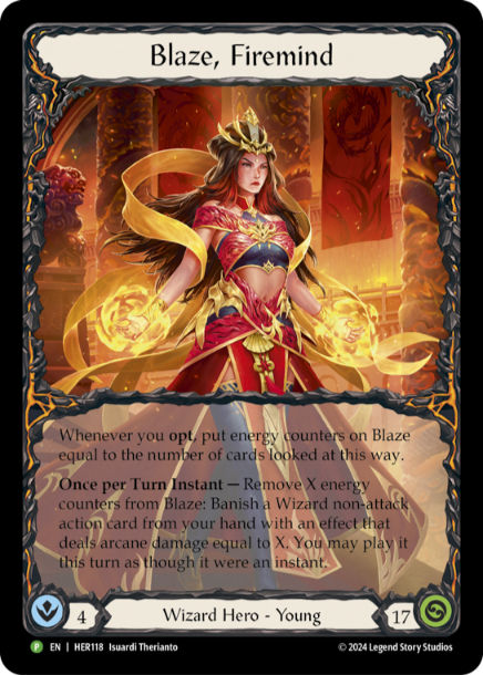 その他 Blaze, Firemind CF HER118 fab Blaze, Firemind (HER) #HER118 | Dragon Shield Flesh and Blood Card