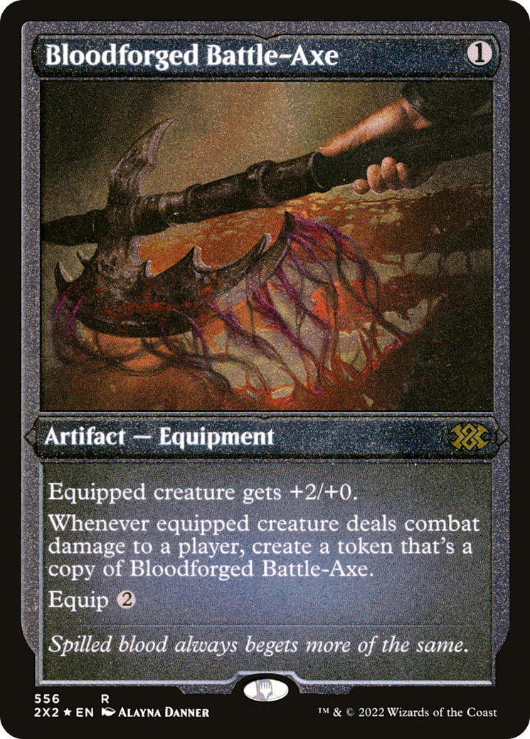 Bloodforged Battle-Axe (2X2) #556 | Dragon Shield MTG Card Manager