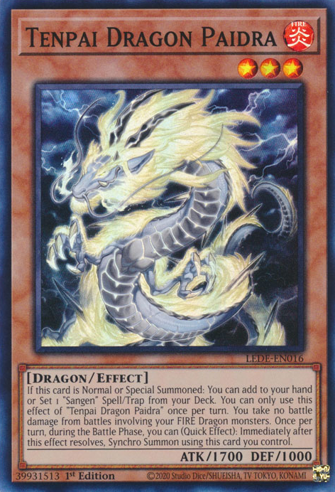 150枚 限定盤 Dragon P POWER PLANTS Tenpai Dragon Paidra (LEDE) #LEDE-EN016 | Dragon Shield Yu-Gi-Oh